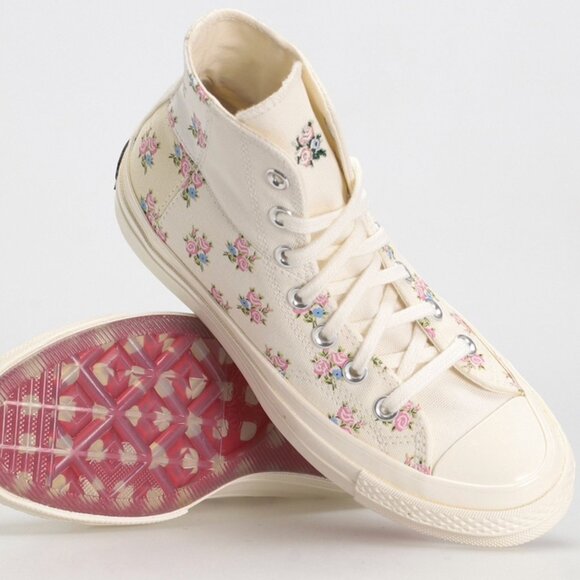 Converse High 'Patchwork Floral' Shoes - Size 7.5 - Picture 5 of 15